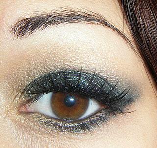 easy Xmas Party makeup in green -trucco facile feste di Natale