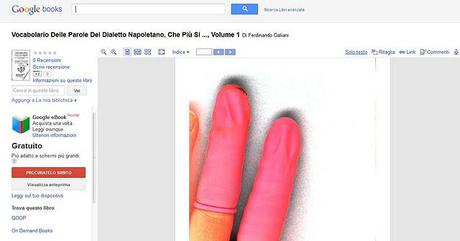 Curiosità: mano scannerizzata in Google Books