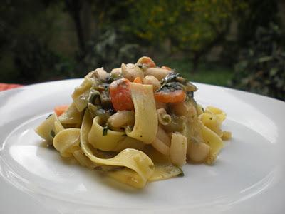 Fettuccine con le Bietole in crema di Cannellini