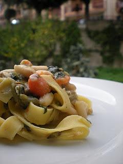 Fettuccine con le Bietole in crema di Cannellini