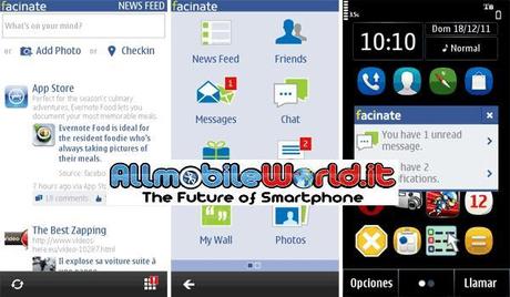 Facinate : Il Facebook per smartphone Nokia N8 / C7 / C6 / 5800 / 603 / 701