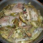 Pollo al limone con carciofi