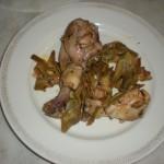 Pollo al limone con carciofi