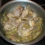 Pollo al limone con carciofi