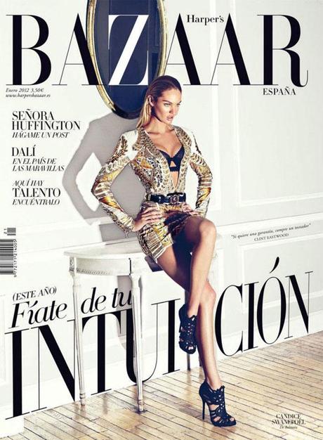 MAGAZINE | Candice Swanepoel covergirl di Harper's Bazaar España per il primo numero del 2012