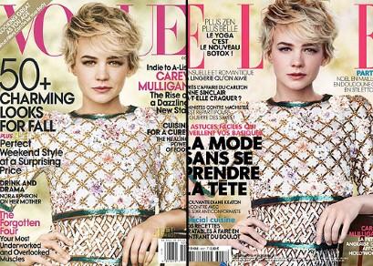 French Elle Recycles a Vogue cover of Carey Mulligan