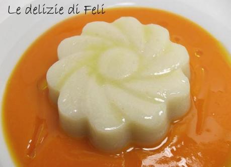 Bavarese di topinambur con crema di zucca