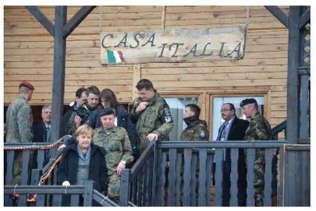 Kosovo/ HQ KFOR “Casa Italia”. La visita del Cancelliere Merkel
