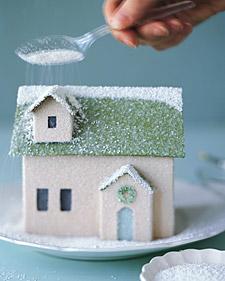 Christmas craft project: snowy house