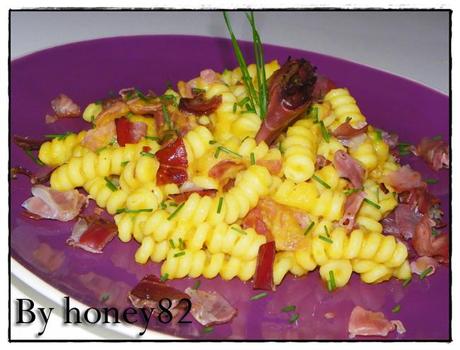 FUSILLI IN CREMA DI ZUCCA E SPECK