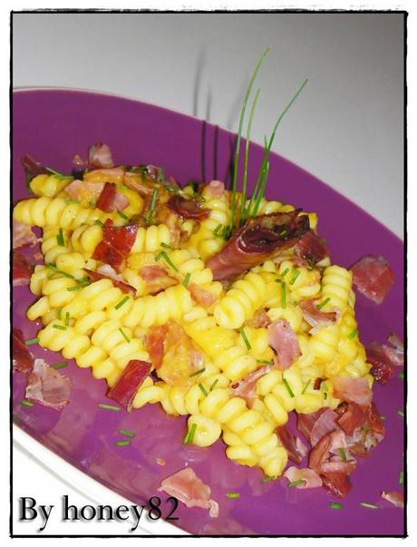 FUSILLI IN CREMA DI ZUCCA E SPECK
