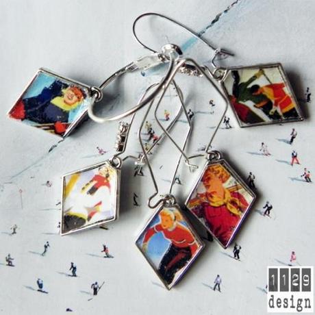 BLORSC-serie-orecchini-vintage-sci-poster-argento-ski-retro-earrings