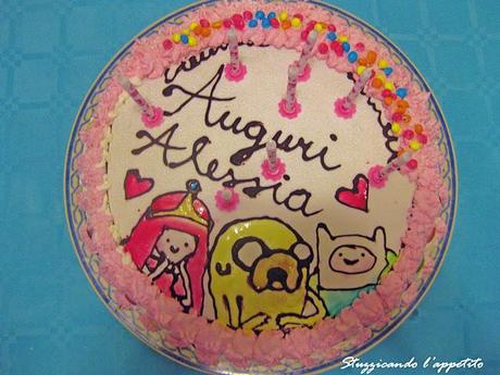 Muffin e torta di compleanno adventure time