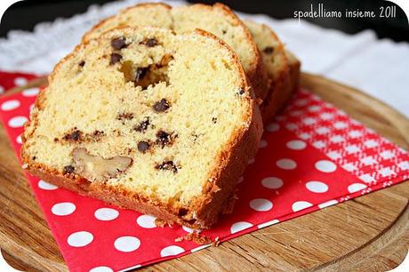 PLUM CAKE CON CIOCCOLATO E NOCI senza BURRO