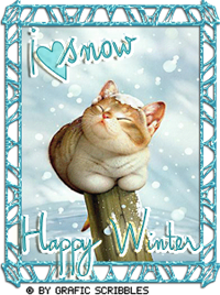 Irresistibilmente...amo i gatti e la neve...free clipart