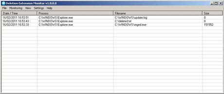 Deletion Extension Monitor: monitorizza i file eliminati da un Pc