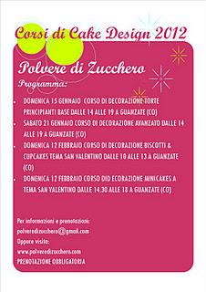 Calendario corsi di cake design 2012: torte, biscotti & cupcakes decorati