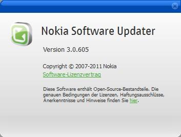 Aggiornamento Nokia Software Updater : Nokia rilasca la versione 3.0.605