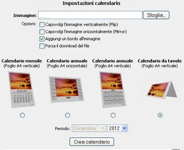 calendarioonline Crea il Calendario 2012 con le tue Fotografie