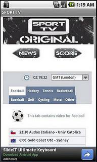 Live sport in streaming sul nostro DROID! Live sport in streaming sul nostro DROID!