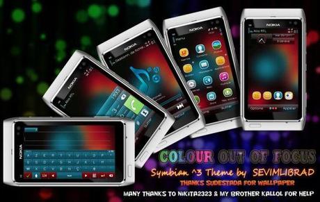 Symbian Theme : Colours out of Focus – Gratis per smartphone Symbian Anna / Symbian Belle