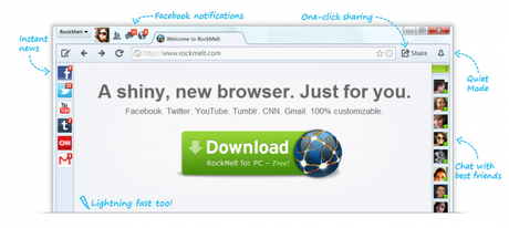 RockMelt, il Facebook Browser, social e molto molto … social!