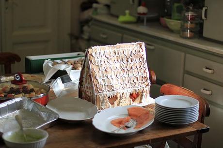 gingerbread house - before and after my new lens