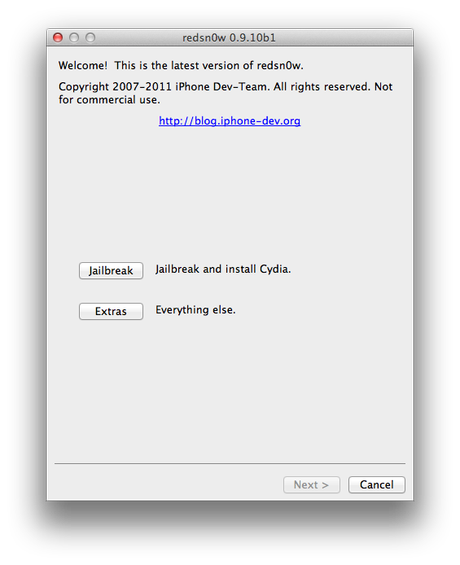 iOS 5.0.1 jailbreak untethered per tutti gli iPhone 4S e iPad 2 : Redsn0w 0.9.10