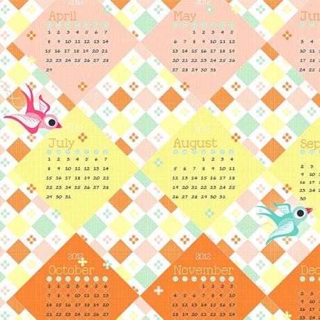 DELIZIOSI PATTERNS NEI CALENDARI 2012 STAMPATI SU STOFFA DA SPOONFLOWER