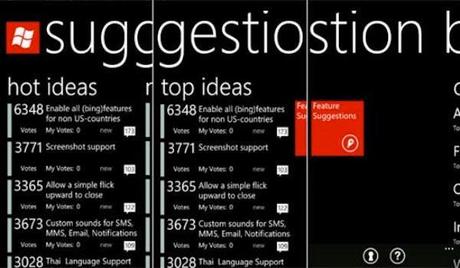 Suggestion Box : Aiutate Microsoft e Nokia a migliorare Windows Phone