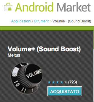 Problema audio altoparlante basso Galaxy Nexus : Risolto con Volume+