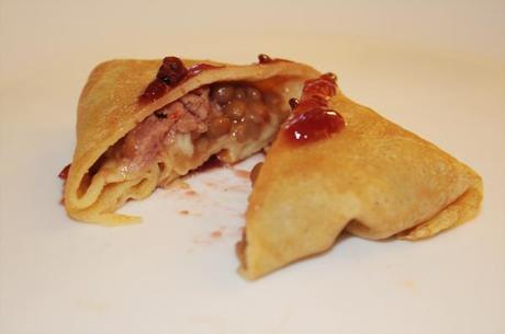 Crepes con lenticchie e cotechino