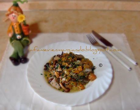 Zucca con misto di funghi