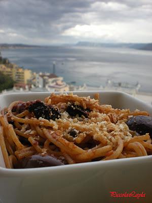 Spaghetti integrali con Pomodori secchi e Alici