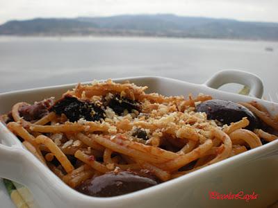 Spaghetti integrali con Pomodori secchi e Alici