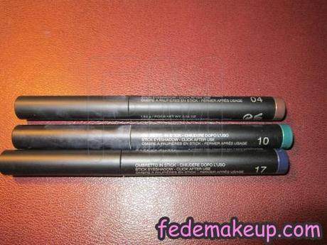 Review KIKO Long Lasting Stick Eyeshadow n.04, 10, 17 + swatches tutti