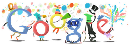 Un doodle da Google per la Vigilia di Capodanno 2012
