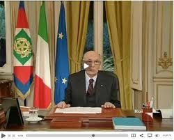 Diretta del messaggio di fine anno del Presidente della Repubblica Napolitano