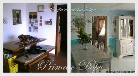 a casa di Amelia, prima e dopo...