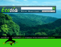 Ecosia, il motore di ricerca ecologico fondato in associazione con Bing, Yahoo ed il WWF.