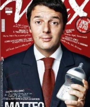 Renzi in copertina su Max col biberon!