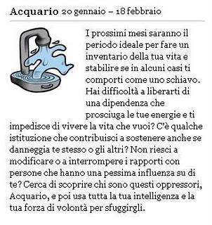 Oroscopo Acquario 2012