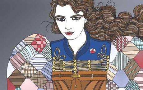 PATTERNS E DETTAGLI RAFFINATISSIMI NELLE ILLUSTRAZIONI DI MODA DI LISELOTTE WATKINS