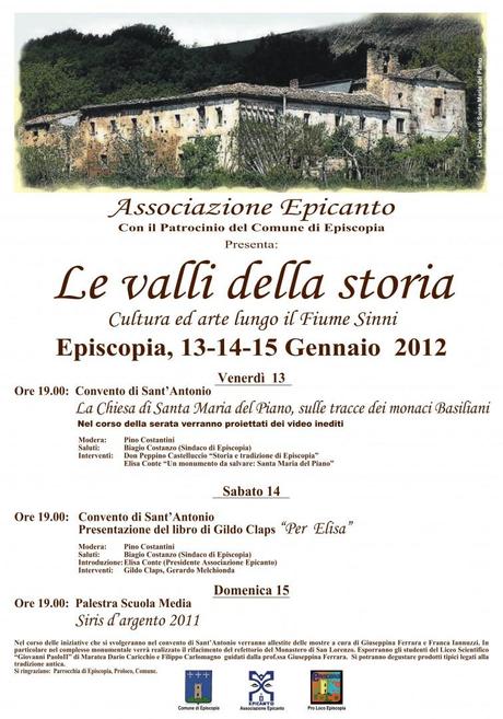 Episcopia capitale culturale del Sinni il 13-14-15 gennaio 2012