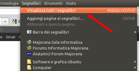 Firefox Segnalibri 1 Ubuntu