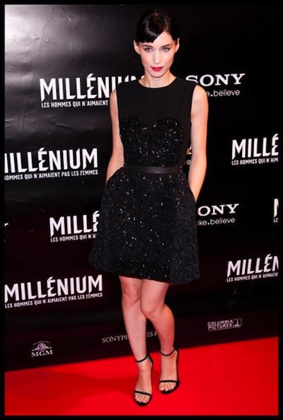 Red Carpet and Events// Rooney Mara - The Girl With The Dragon Tattoo Paris Première