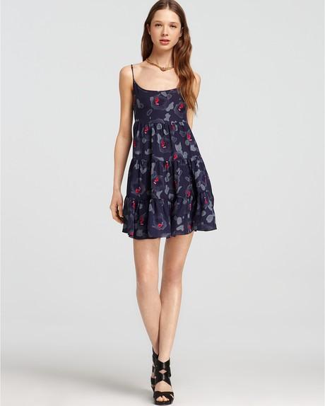 Rebecca Minkoff Deo Tiered Printed Floral Dress