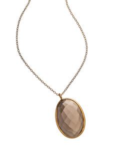 Elyssa Bass Smoky Quartz Pendant Necklace