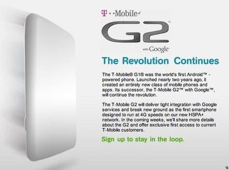 T-Mobile G2 teaser site surfaces