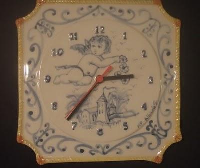 orologio da parete in ceramica